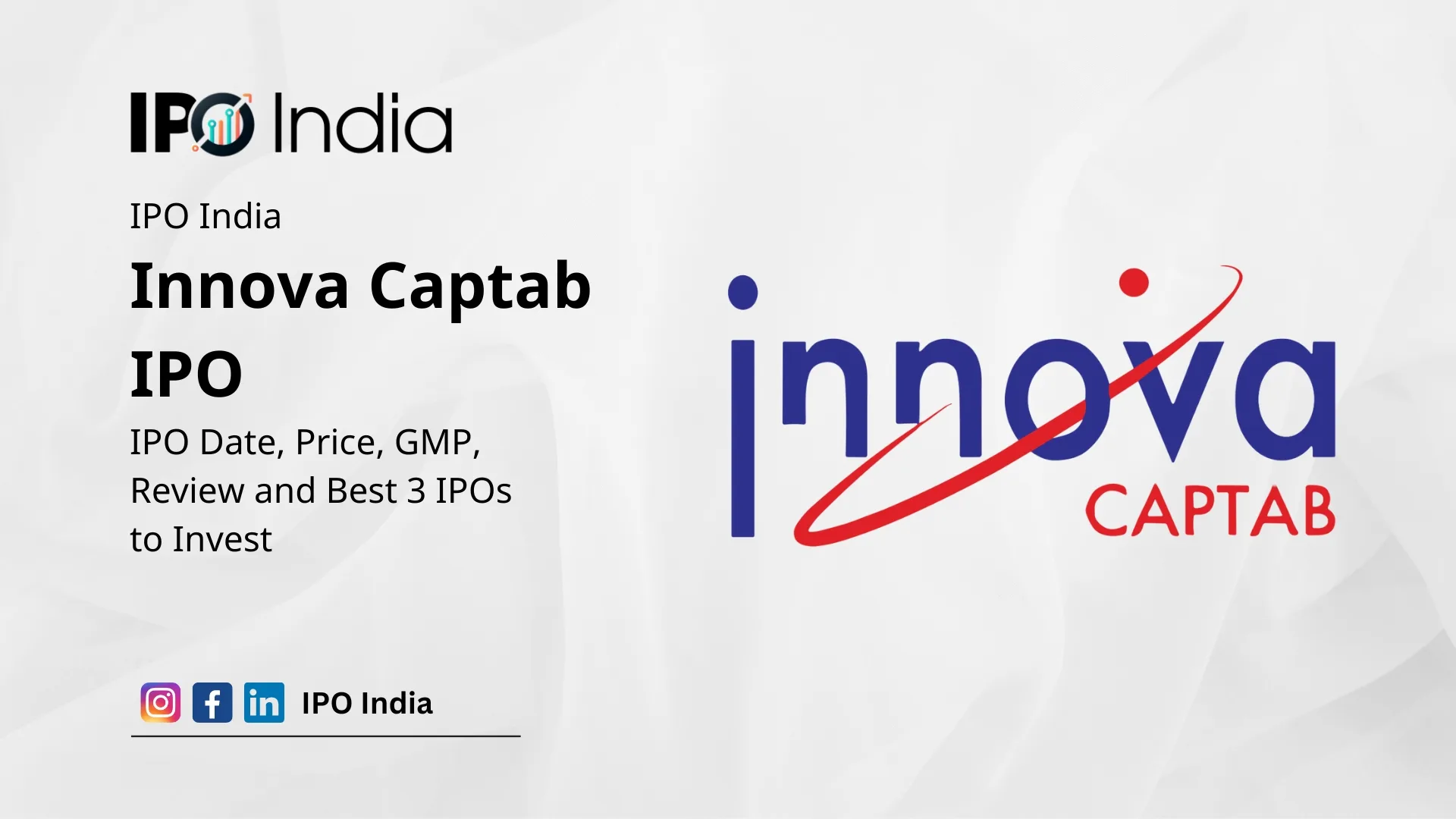 Innova Captab IPO Date, Price, GMP, Review And Best 3 IPOs To Invest ...